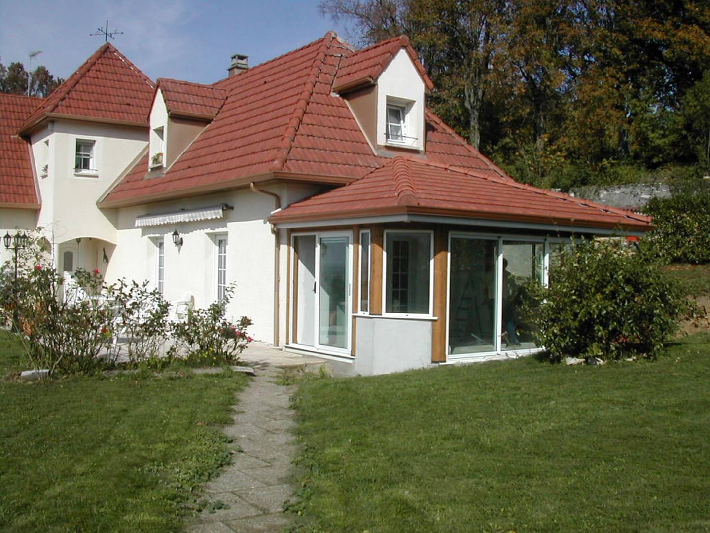 extension en bois et toiture tuile près de Mont Saint Aignan 76130